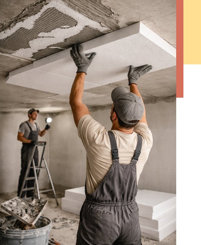 Утепление потолка пенопластом в Губахе от 4665 руб/м2 — недорого и быстро | ОТДЕЛОЧНИК-Гбх