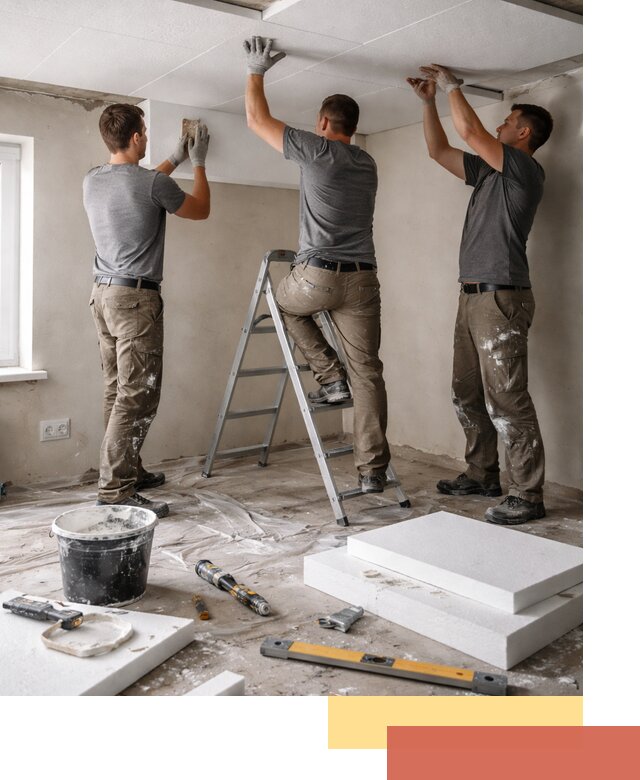 Утепление потолка пенопластом в Губахе быстро и качественно