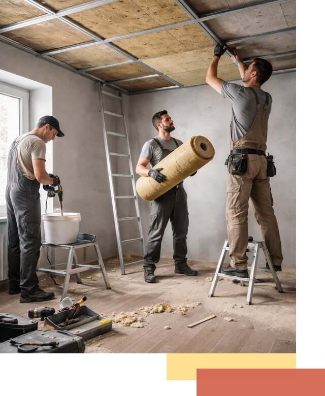 Шумоизоляция потолка в Губахе: профессиональный монтаж и отделка