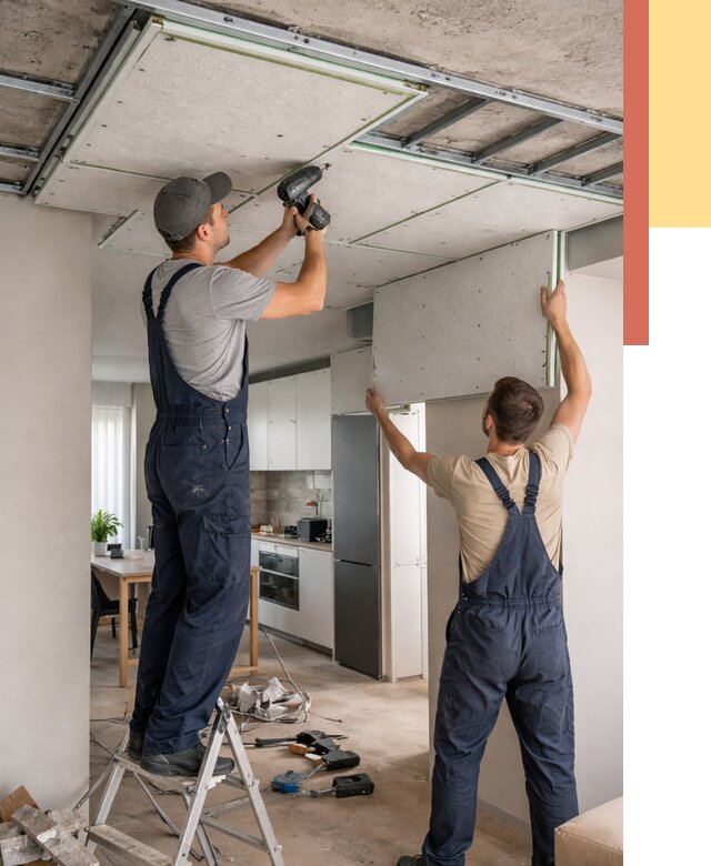 Шумоизоляция потолка панелями зипс в Губахе от 1918 руб. под ключ | ОТДЕЛОЧНИК-Гбх